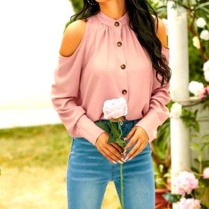 Cut out shoulder shirt